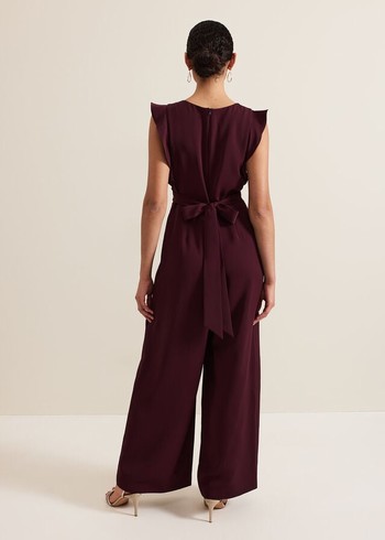 Phase Eight Ayla Jumpsuit Burgundy Australia | KN3746502